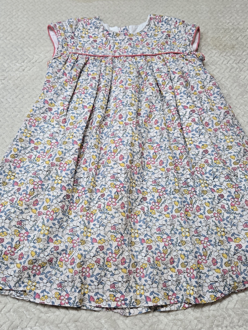 Bisby Girl Dress Wildflower Charlotte Floral Button Back Cotton Multicolor 8